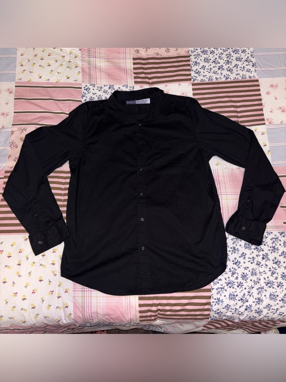 Old Navy Black Long Sleeve Button Down Shirt